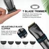 Hatteker Men's Hair Clipper Cordless Beard Trimmer T Trimmer Waterproof Haircutt Kit  Hairdressing Cape and Scissors