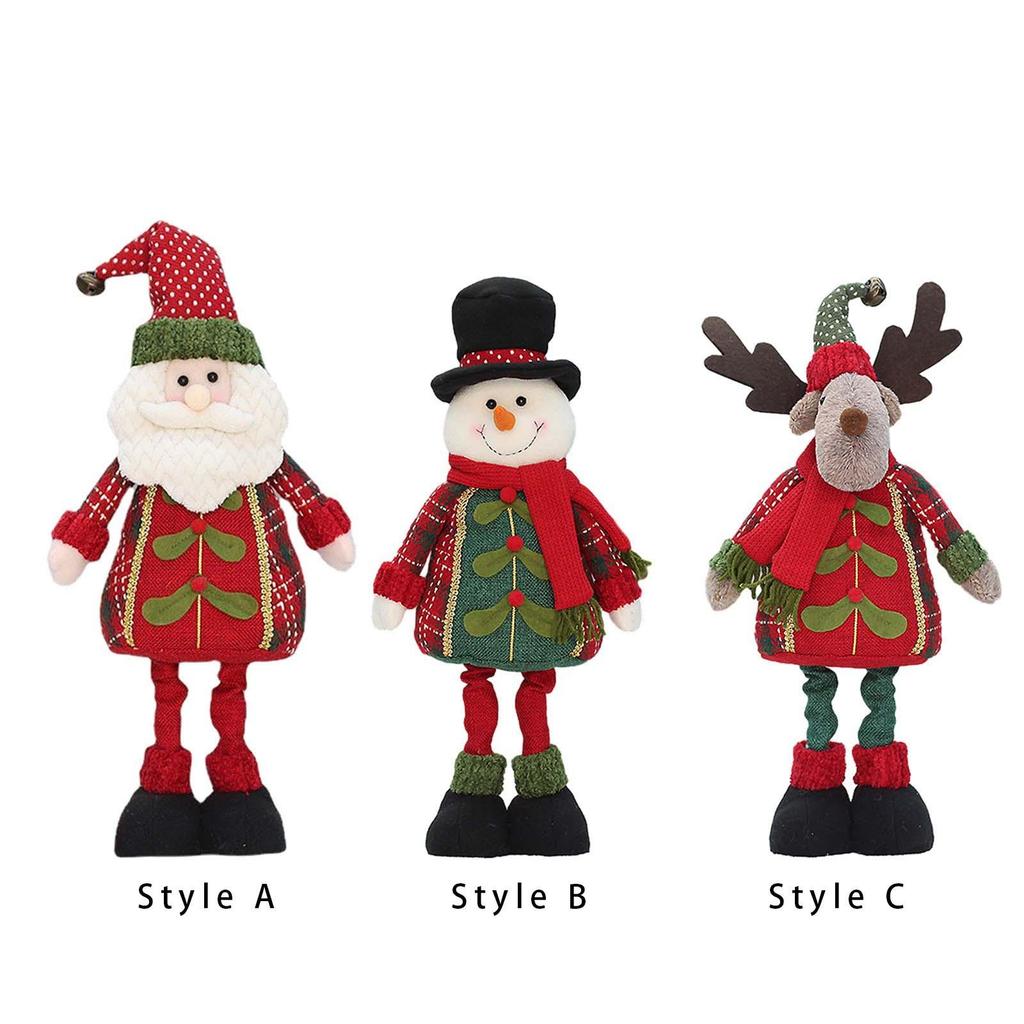 Christmas Figure, Stretched Legs, Doll Standing, Santa Claus, Decoration for Tree, Holiday,