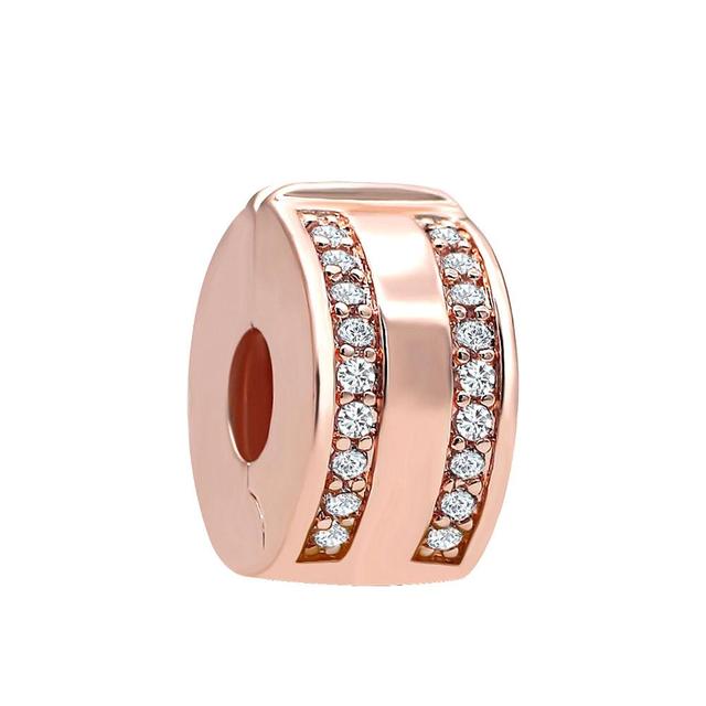 2023 New Rose Gold Flower Love Beads Fit Original Fasion Charms Silver 925 Bracelet Diy Women Jewelry Berloque