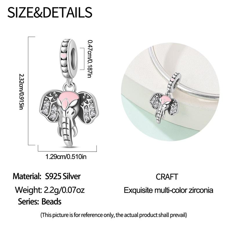 Медь Священный Благоприятный Защитник Слон Серия Подвеска Шарм Бусина Подходит Оригинальный Браслет Для Женщин DIY Ювелирные Изделия