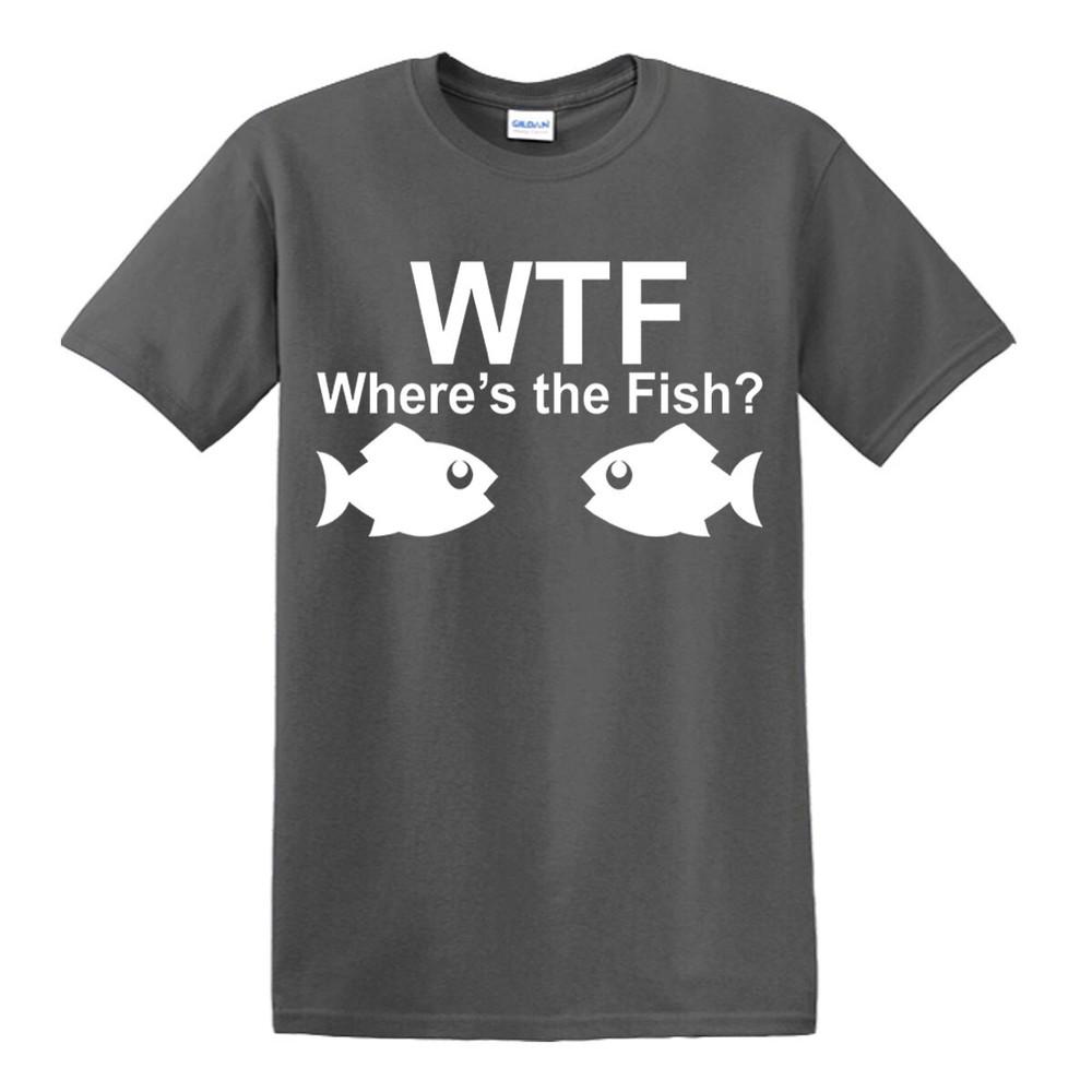 WTF Wheres The Fish TShirt Funny Fishing Tshirt Fun Party Gift Crap present