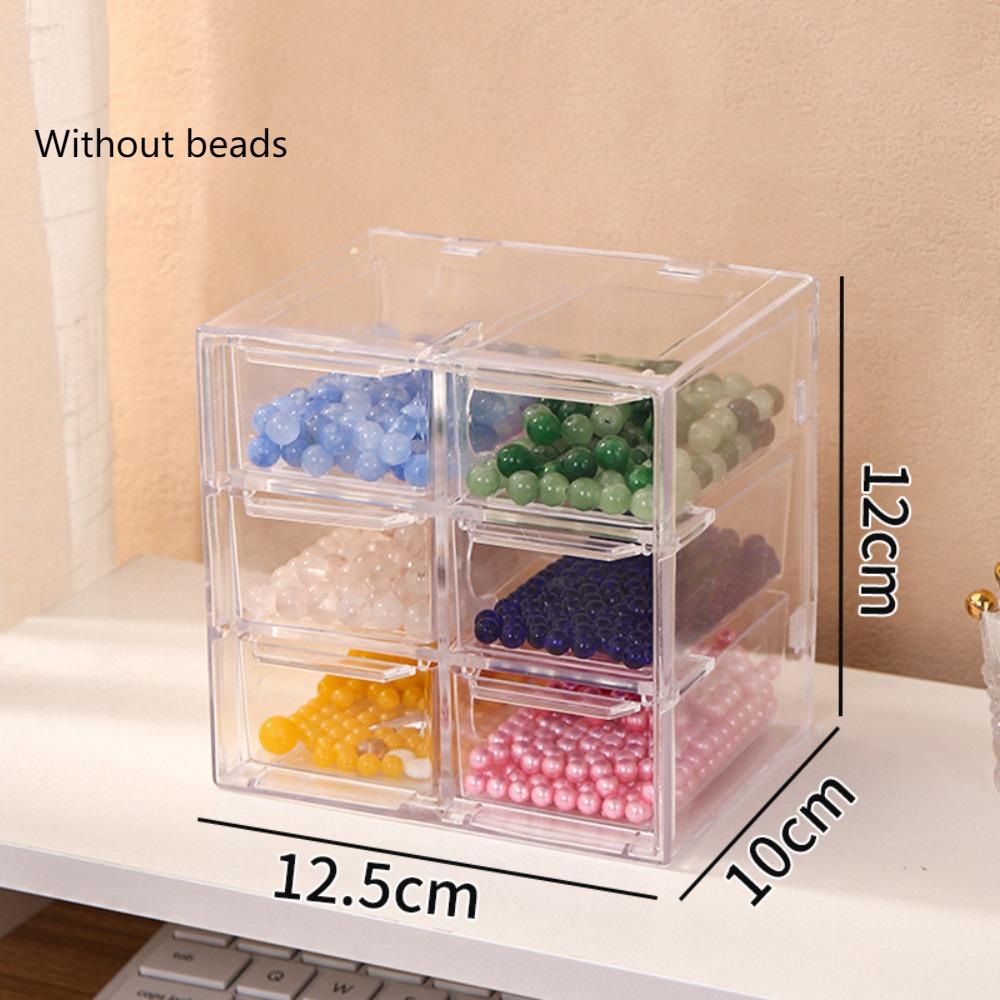 Большая вместимость ящика для хранения прозрачная коробка для ювелирных изделий качественная коробка для сортировки бусин домашняя