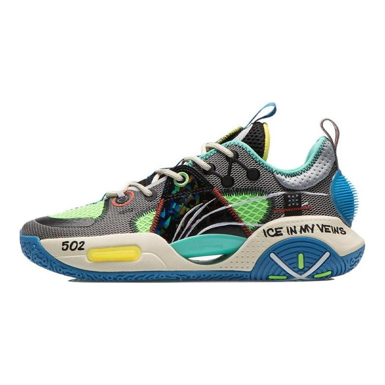 Li Ning All City 9 V1.5 Износостойкие Нескользящие Низкие Баскетбольные Кроссовки Мужские Серый Черный ABAR077-2