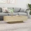 VidaXL Coffee Table Sonoma Oak 100x49.5x31 Cm Engineered Wood, Side Table, Living Room Table, Side Table, End Table 834894