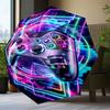 Colorful Gaming Adventure Umbrella Folding umbrella, automatic umbrella 8-Frame for Travel, camping Use Gift for Halloween Christmas