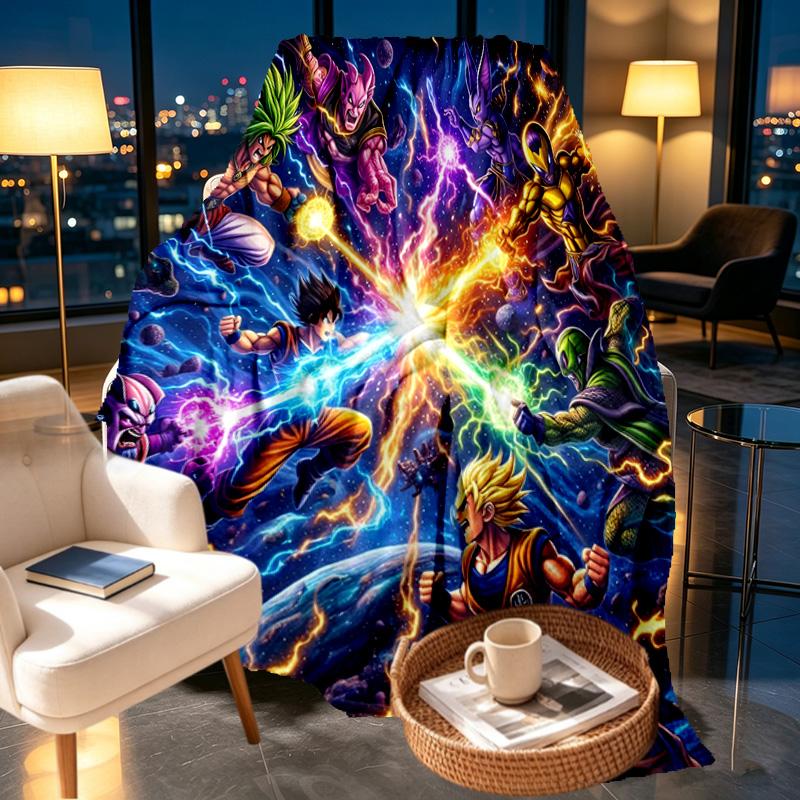 DRAGON BALL Print Blanket - Soft & Comfortable, for Bedroom, Travel, Sofa, Home Decoration - Birthday Christmas Gift for Friend