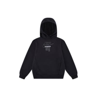 Nike Толстовка с капюшоном с буквенным логотипом, повседневная, с длинным рукавом, детская, черная FN9100-010