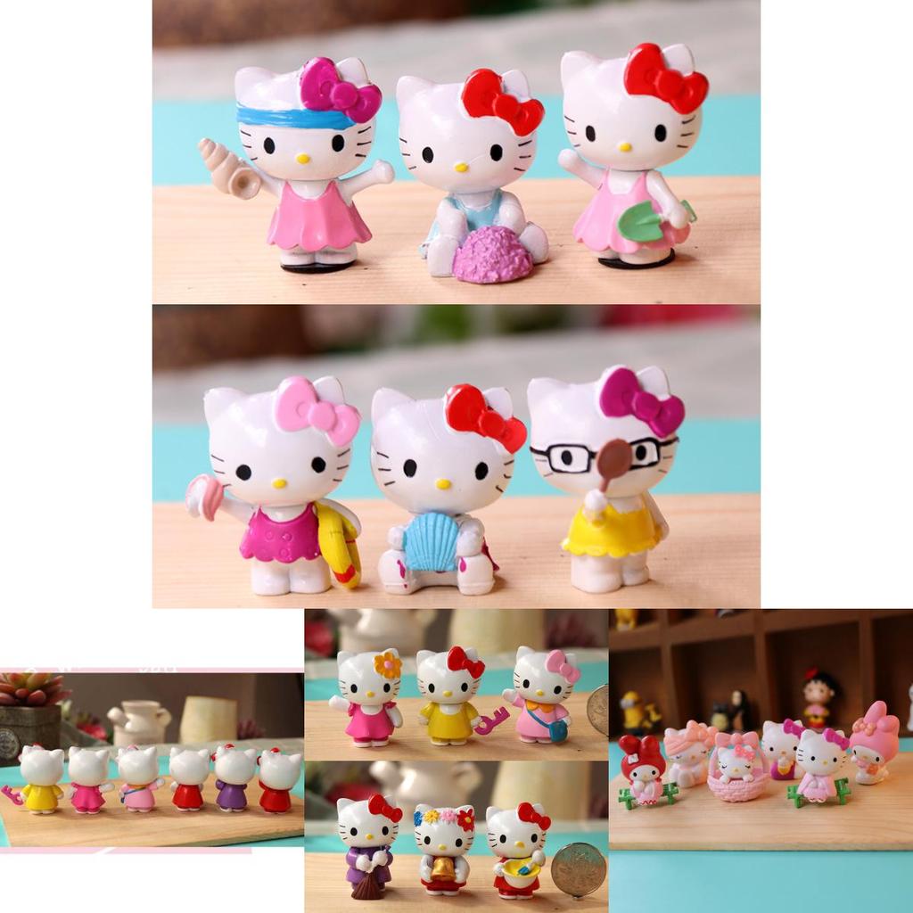 Очаровательный набор из 6 шт. Хелло Китти Куроми Sanrio Милые Куклы Аксессуары Для Коллекционеров