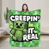 Вязаные одеяла My M-Miners Фланелевое легкое тонкое покрывало Creepin It Real Пиксельная игра Поделки для спальни дивана покрывало
