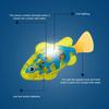 Magic Water Activated Glowing Swimming Fish Waterproof Interactive Robot Fish with Electric Movement Neon Deep-Sea Disco Bath Toy