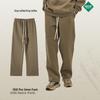 2024 Autumn/Winter Men's Thick 350g Velvet Straight-Leg Loose Casual Sports Trousers