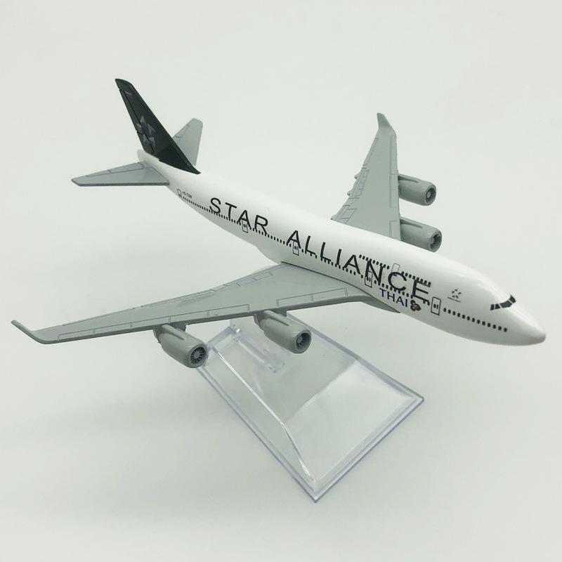 16 см Масштаб 1/400 Модель Самолета Thai Star Alliance Airways 747 B747 Самолет из Сплава с Шасси Игрушечная Модель Самолета