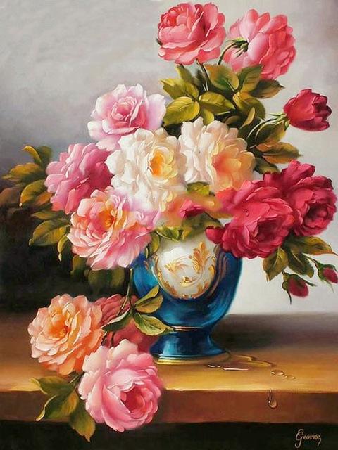 Алмазная картина, цветок, полная квадратная/круглая вышивка, цветочная Алмазная мозаика, вышивка крестиком, картина, стразы, алмазное искусство