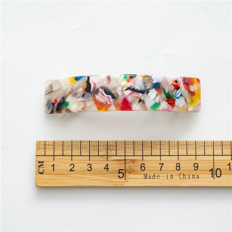 Tortoise Shell Pattern Curved Hair Barrette High Gloss Surface Mottled Texture Professional Elegant Side Pin Styling Accessory