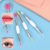 Двуглавая силиконовая кисть с крышкой Кисть для губ и кисть для деталей Бальзам для губ Губная помада Аппликатор для блеска для губ Подводка для глаз Кисть для бровей