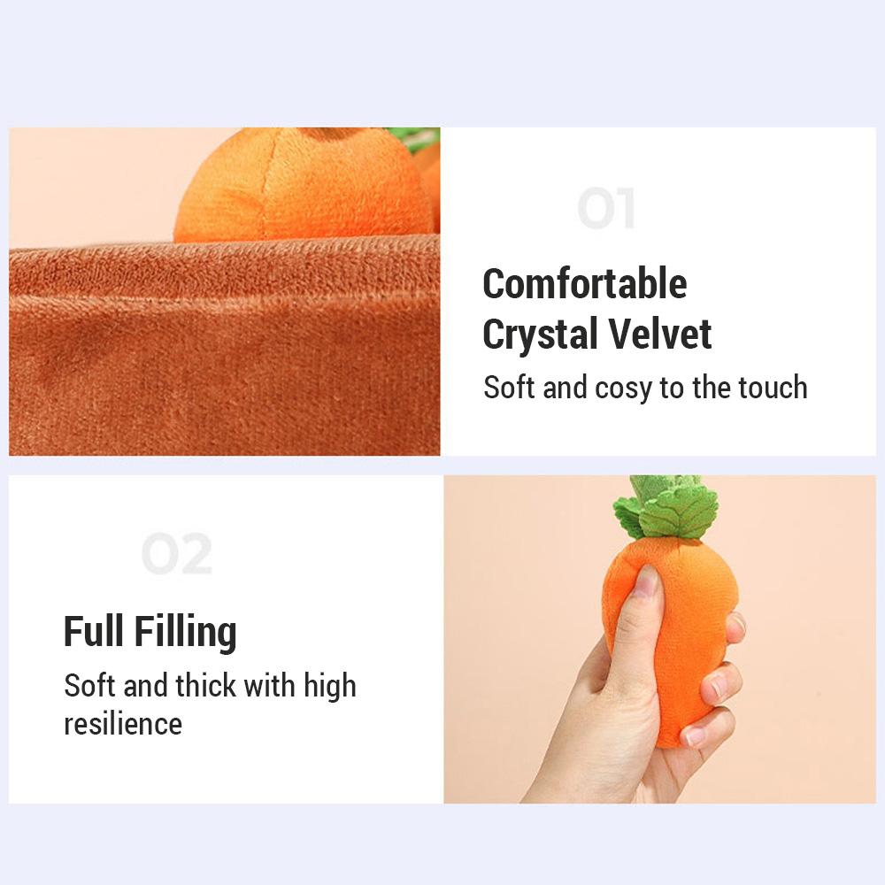 Carrot Interactive Dog Carrot Plush Toy Enrichment Dog Snuffle Puzzle Toys Cute Carrot Harvest Toy