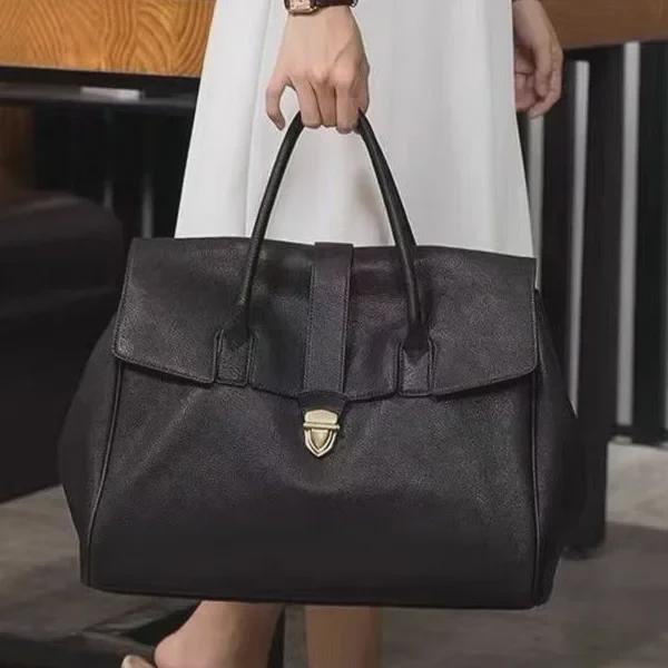 Qiuzhen 2024 Ретро дамский портфель и сумка-тоут большой вместимости