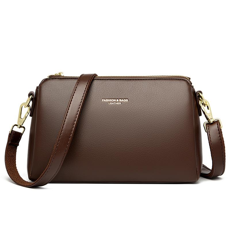 Женская сумка, новая, большая вместимость, сумка через плечо для мам среднего возраста, простая и универсальная, многослойная, маленькая сумка через плечо