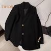 Женская куртка, костюм, повседневный офисный пиджак, женское пальто с воротником с лацканами, деловая куртка для работы, вечеринки, отдыха на природе