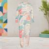 Women Plus Size Printed Round Neck Long Sleeve Two Piece Set Cuffed Top And Pants With Pockets