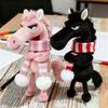 1 шт. Черный конь Брелок Плюшевая игрушка Подвеска для рюкзака Украшение Год Лошади Плюшевая игрушка Новогодние подарки для мальчиков и девочек