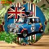 Металлический британский винтажный автомобильный гоночный Union Jack Настенное искусство Алюминиевый жестяной знак Декор Мужской берлоги
