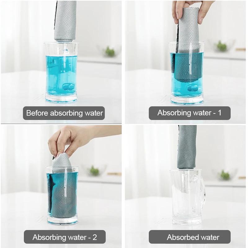 1-10 шт. Микрофибровая салфетка для чистки стекол, безворсовая, для окон, автомобиля, кухни, зеркала, без разводов, многоразовая, салфетка "Рыбья чешуя", полирующая