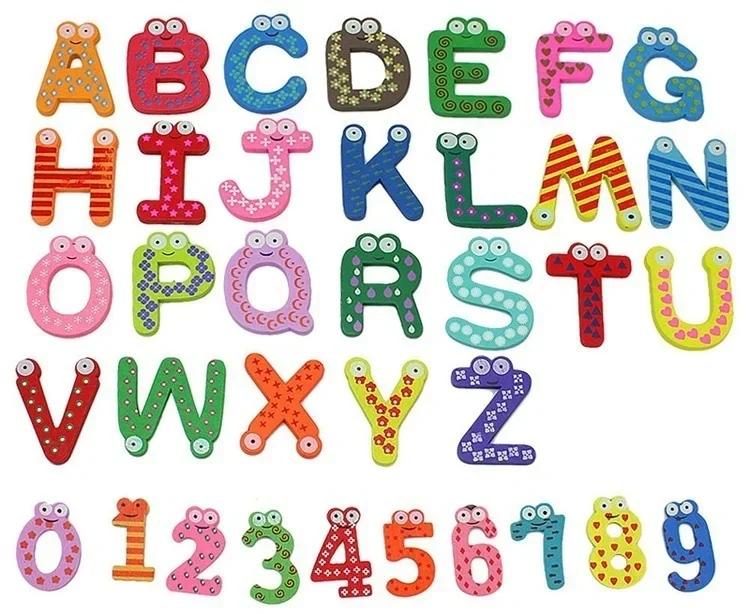 10 шт. Буквы A-Z Алфавит Магнитная наклейка Цифры 0-9 Домашний декор Холодильник Класс Дети Милые Магниты на холодильник