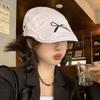 Bowknot Bow Berets Cap Y2K Women Artist Hat Vintage Newsboy Cap  Autumn