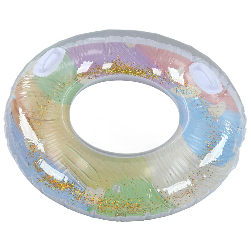 Детский плавательный круг Надувной Утолщенный ПВХ Поплавок Инструмент для плавания в бассейне Пайетки Масляная живопись Паттерн с ручкой