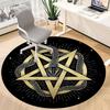 1pc Snake Pentagram Office Round Area Rug, Indoor Mat Suitable For Office, Under Office Chairs Bedroom Living Room Home Decor, Room Deco 154