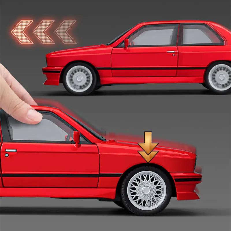 1:24 1988 BMW M3 E30 литая спортивная модель автомобиля литая металлическая классическая модель автомобиля с высокой имитацией звука и света детские игрушки подарок