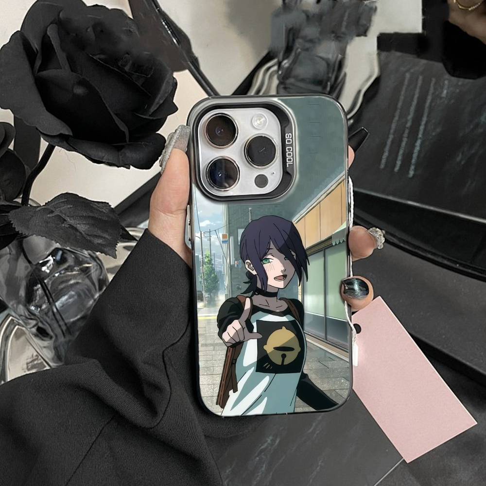 Чехол для телефона H-Reze C-Chainsaw Man Для IPhone 16 17 15 14 12 13 Pro Max Черный Цвет Ударопрочный Чехол