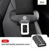 Leather Car Seat Belt Adjustable Anti-Scratch Protector Buckle For Volkswagen VW Polo Jetta Sagitar Magotan Passat B5 B6 B7 CC zr4