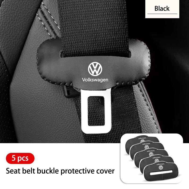 Leather Car Seat Belt Adjustable Anti-Scratch Protector Buckle For Volkswagen VW Polo Jetta Sagitar Magotan Passat B5 B6 B7 CC zr4