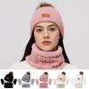 Winter Beanie Hat with Pom Knit Touchscreen Gloves Korean Neck Warmer