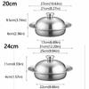 with Lid Food Steam Plate Portable Kitchen Steamer Holder Round Pot Insert Tray  Home