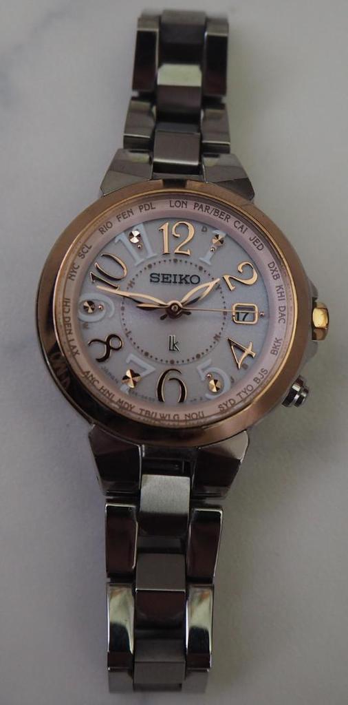 [USED] Seiko Lukia Titanium Radio-Controlled Solar Watch 1B25-0AC0 White Dial