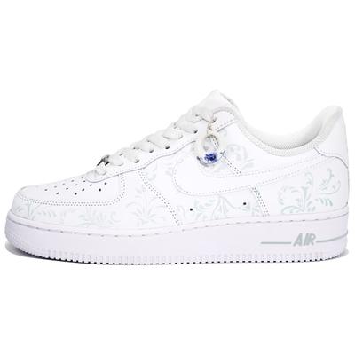 Air Force 1 07 Wan Hua Nong, Теплые Сине-Белые Фарфоровые Нескользящие Низкие Скейтбордические Кроссовки CW2288-111(Команда113-)