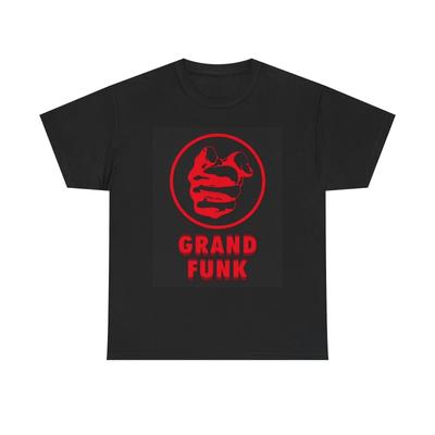 Графическая футболка Grand Funk Railroad Винтажный рок-постер Унисекс Тяжелая хлопковая футболка