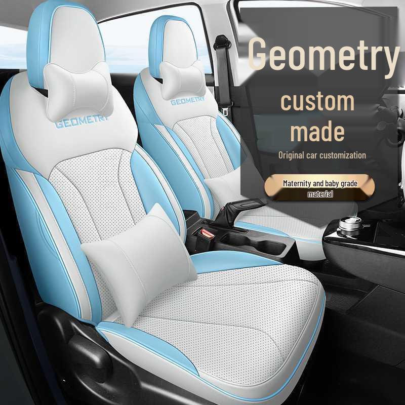 Geometry E Universal Leather Car Seat Covers - Full Coverage, All-Season