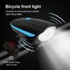 Bicycle Front Light with Bike Horn USB Rechargeable Bike Front Lamp Electronic Bell Cycling Flashlight Lantern MTB Accessories
