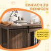 PawHut Dog Crate, Lockable, Imitation Wood, Rustic Design, 98 cm x 58 cm x 61 cm, Walnut + Black