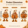 3Pcs Vintage Pumpkin-Shaped Wooden Ornaments 2D Flat Face Pumpkin Display Decor  Holiday Gifts