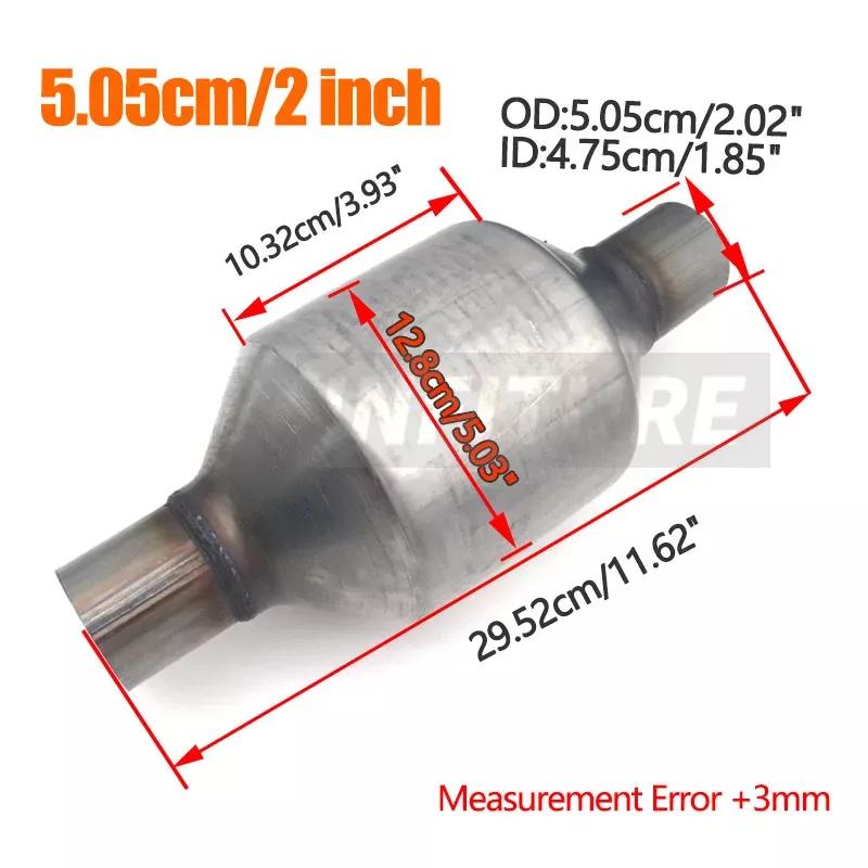 2 Inch/2.5 Inch Outlet 400cells Ceramic Core High Flow Round Catalyst Universal Catalytic Converter Stainless Steel Ceramic Filter