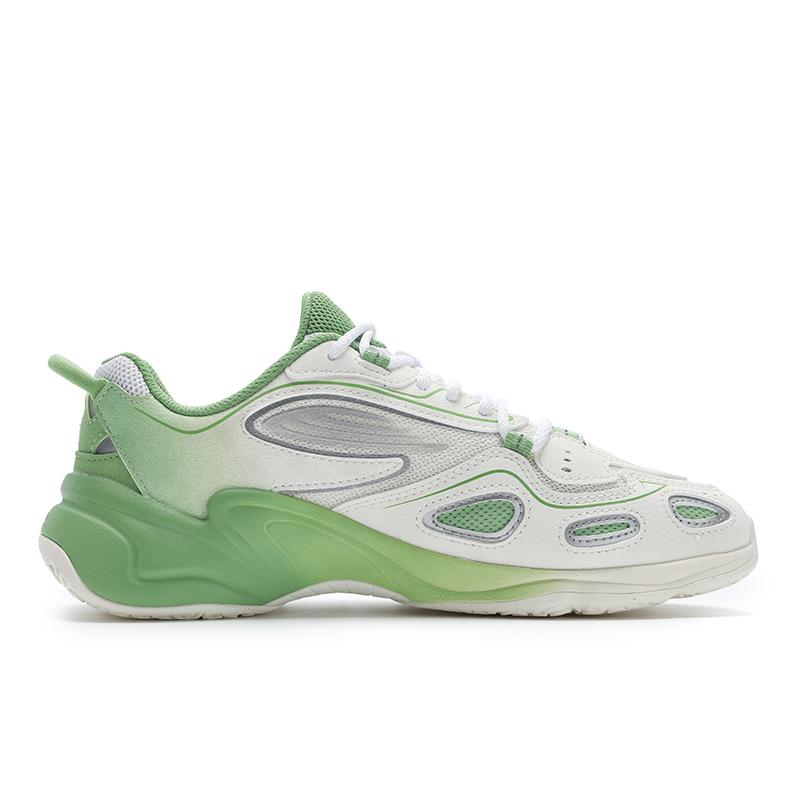 Fila Blur 2025 Мода Универсальный Цветной блок Прочные Дышащие Поддерживающие Кроссовки для бега Женские кроссовки Молочно-белый Зубно-зеленый F12W532120FWB