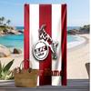 FC Köln Personalized Printed Beach Towel Soccer Logo Support Custom Name Text Absorbent Towel For Sport Travel Special Gift