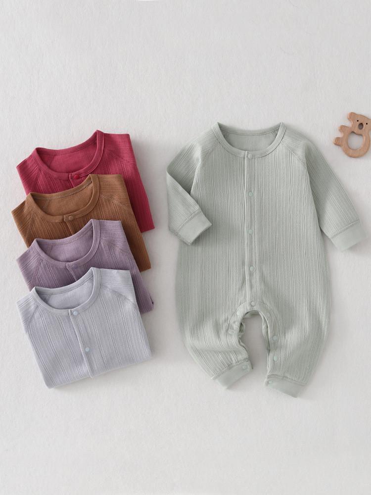 Newborn Cotton Knit Romper With Detachable Hood For Baby Boys And Girls
