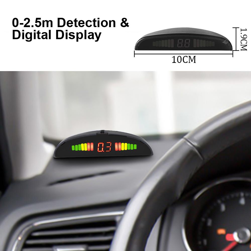 Комплект датчиков парковки автомобиля, 4 датчика, зуммер, ЖК-дисплей, монитор расстояния 2,5 м, радар заднего хода, автомобильные аксессуары, система определения расстояния для автомобиля