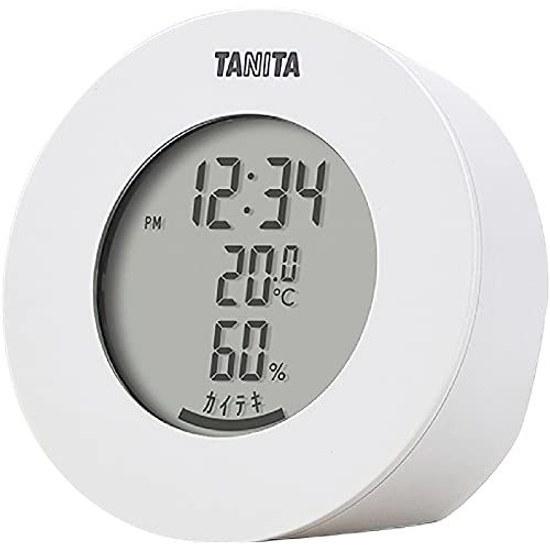 Часы-термогигрометр Tanita, цифровые, настольные, с магнитом, белые, TT-585 WH